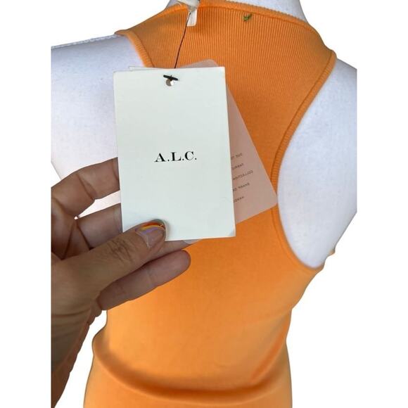 ALC Women's Bodycon Marc Dress Racerback Sleeveless Orange Medium NEW With Tags - Picture 11 of 12